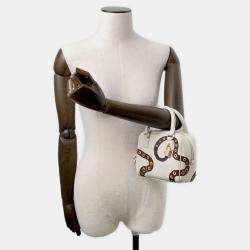 Pre Owned Loewe Amazonas White/Brown Leather Size 16