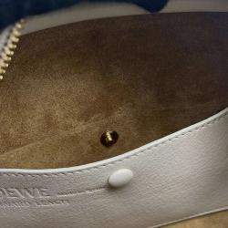 Pre Owned Loewe Amazonas White/Brown Leather Size 16