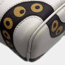 Pre Owned Loewe Amazonas White/Brown Leather Size 16