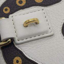 Pre Owned Loewe Amazonas White/Brown Leather Size 16