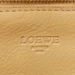 Pre Owned Loewe Beige/Brown Suede and Leather Amazona 36 Satchel