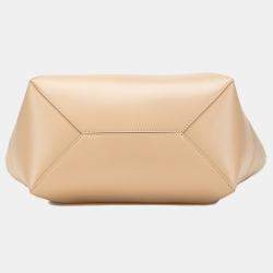 Loewe Beige/Brown Bicolor Calfskin  Medium Shiny Puzzle Fold Tote