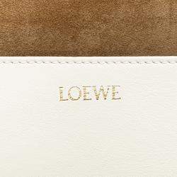 Loewe Beige/Brown Bicolor Calfskin  Medium Shiny Puzzle Fold Tote