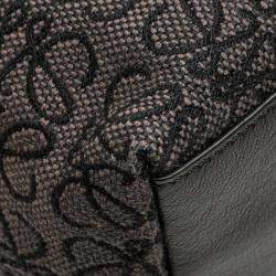 Loewe Brown Small Anagram Canvas Cubi Bag