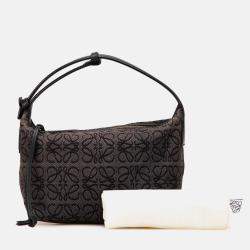 Loewe Brown Small Anagram Canvas Cubi Bag