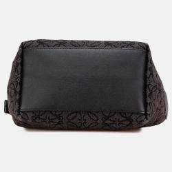 Loewe Brown Small Anagram Canvas Cubi Bag