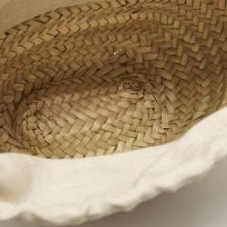Pre Owned Loewe Natural/Tan Palm Leaf Mini Drawstring Bucket Shoulder Bag