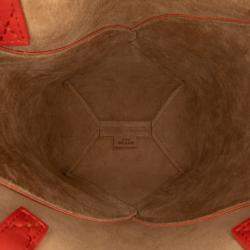 Loewe Red Mini Calfskin Puzzle Fold Tote