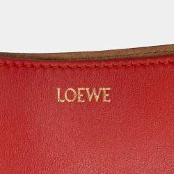 Loewe Red Mini Calfskin Puzzle Fold Tote