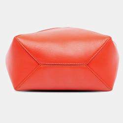 Loewe Red Mini Calfskin Puzzle Fold Tote