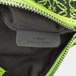 Loewe Green Small Anagram Canvas Cubi Bag