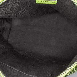 Loewe Green Small Anagram Canvas Cubi Bag