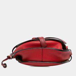 Loewe Red Leather Gate Small Crossbody Bag