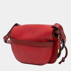 Loewe Red Leather Gate Small Crossbody Bag