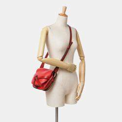 Loewe Red Leather Gate Small Crossbody Bag