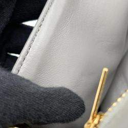 Loewe Pearl Grey Lambskin Goya Puffer Shoulder Bag 