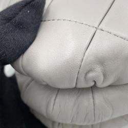 Loewe Pearl Grey Lambskin Goya Puffer Shoulder Bag 