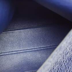 Loewe Blue Logo Embossed Leather Avenue Shoulder Bag