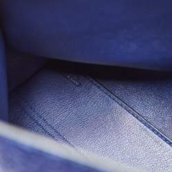 Loewe Blue Logo Embossed Leather Avenue Shoulder Bag