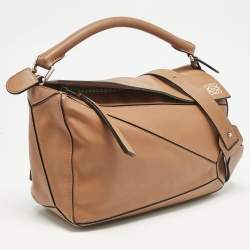 Loewe Tan Leather Medium Puzzle Shoulder Bag