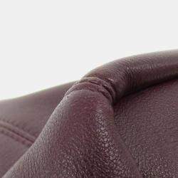 Loewe Burgundy Leather Squeeze Small Shoulder Bag