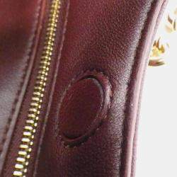 Loewe Burgundy Leather Squeeze Small Shoulder Bag