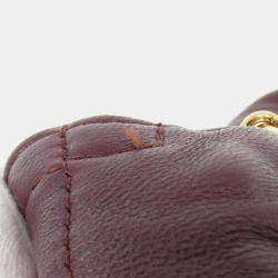 Loewe Burgundy Leather Squeeze Small Shoulder Bag