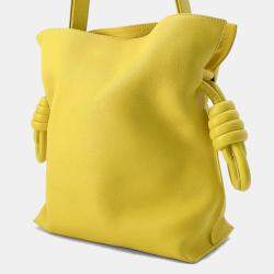 Loewe  Yellow Leather Medium Flamenco Shoulder Bag