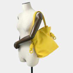 Loewe  Yellow Leather Medium Flamenco Shoulder Bag