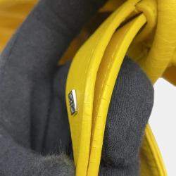 Loewe  Yellow Leather Medium Flamenco Shoulder Bag