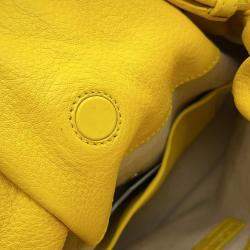 Loewe  Yellow Leather Medium Flamenco Shoulder Bag