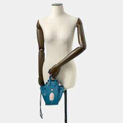 Loewe Ghibli Collaboration Bounezumi Blue Leather  Mini Hammock Shoulder Bag 