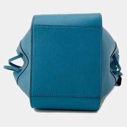 Loewe Ghibli Collaboration Bounezumi Blue Leather  Mini Hammock Shoulder Bag 