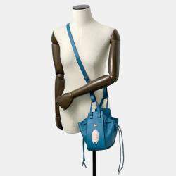 Loewe Ghibli Collaboration Bounezumi Blue Leather  Mini Hammock Shoulder Bag 