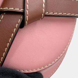 Loewe Brown/Pink Leather Mini Gate Shoulder Bag