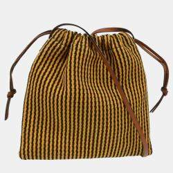 Loewe x Paula's Ibiza Stripled Drawstring Shoulder Bag