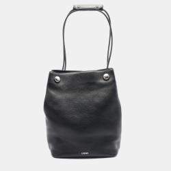 Loewe Black Leather Pebble Hobo Bag 