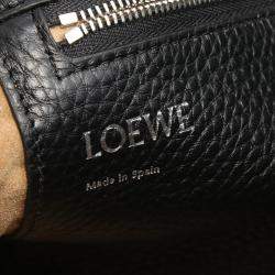 Loewe Black Leather Pebble Hobo Bag 