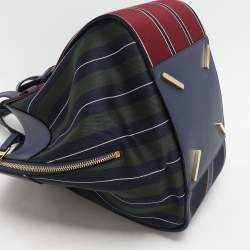Loewe Multicolor Striped Canvas and Leather Small Hammock Shoulder Bag