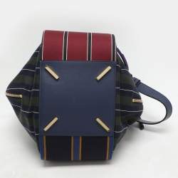 Loewe Multicolor Striped Canvas and Leather Small Hammock Shoulder Bag