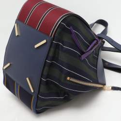 Loewe Multicolor Striped Canvas and Leather Small Hammock Shoulder Bag
