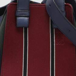 Loewe Multicolor Striped Canvas and Leather Small Hammock Shoulder Bag