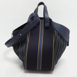Loewe Multicolor Striped Canvas and Leather Small Hammock Shoulder Bag