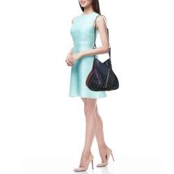 Loewe Multicolor Striped Canvas and Leather Small Hammock Shoulder Bag