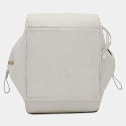  Loewe White Leather Hammock Compact Bag