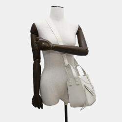  Loewe White Leather Hammock Compact Bag
