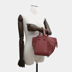  Loewe Plum Rose Leather Hammock Compact Bag