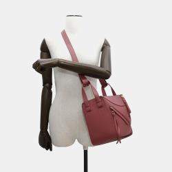  Loewe Plum Rose Leather Hammock Compact Bag