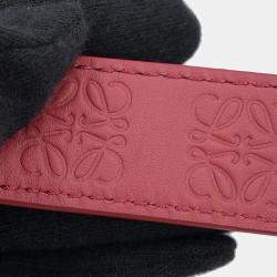  Loewe Plum Rose Leather Hammock Compact Bag