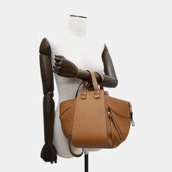 Loewe Brown Leather Hammock Small Shoulder Bag
